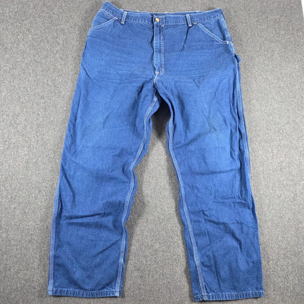 Carhartt Carpenter Jeans Mens Fit 39x30 Blue Denim B01 Relaxed Union Made in USA - Picture 3 of 10